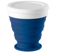 Складной стакан с крышкой Astrada, синий