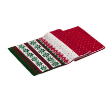 Шарф Happy View, красный с зеленым