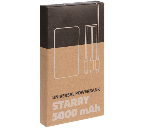 Аккумулятор Uniscend Starry с подсветкой, 5000 мАч, синий