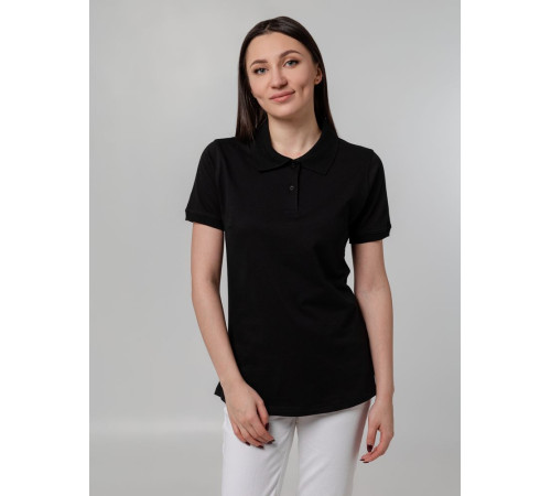 Рубашка поло женская Virma Stretch Lady, черная Рубашка поло женская Virma Stretch Lady, черная