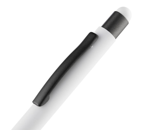 Ручка шариковая Digit Soft Touch со стилусом, белая