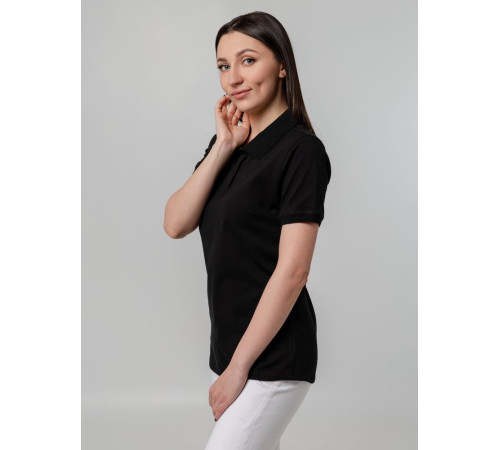 Рубашка поло женская Virma Stretch Lady, черная Рубашка поло женская Virma Stretch Lady, черная