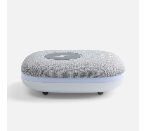 Bluetooth-колонка с беспроводной зарядкой и подсветкой Terrafonic, серая