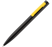 Ручка шариковая Inkolor, черная с желтым