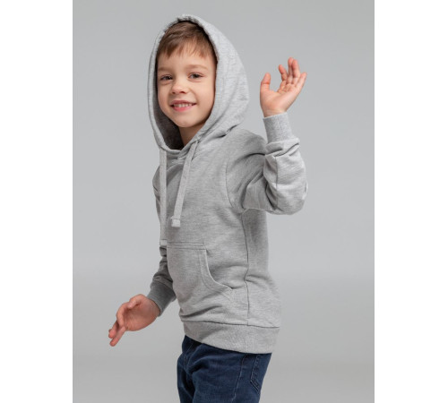 Толстовка с капюшоном детская Kirenga Kids, серый меланж