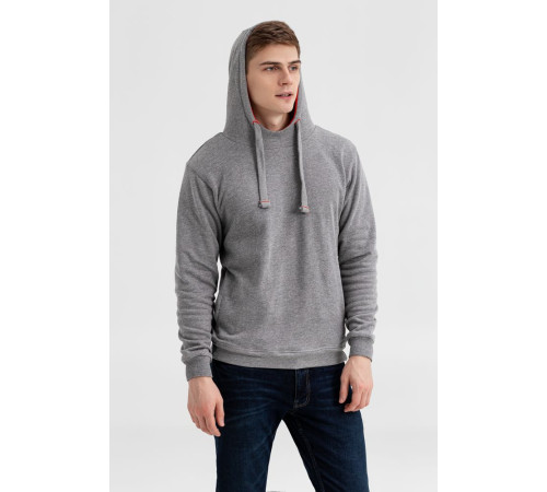 Двусторонняя толстовка Revers, серая с красным