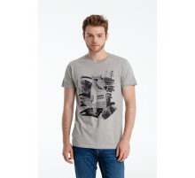 Футболка «Волка футболка», серый меланж