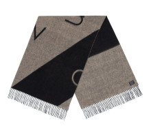 Палантин Charming, черный с бежевым