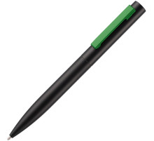 Ручка шариковая Inkolor, черная с зеленым