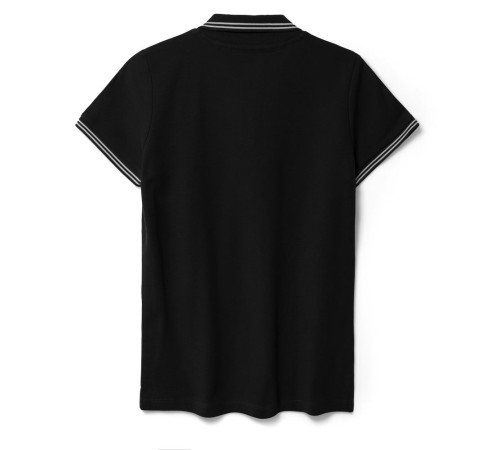 Рубашка поло женская Virma Stripes Lady, черная Рубашка поло женская Virma Stripes Lady, черная