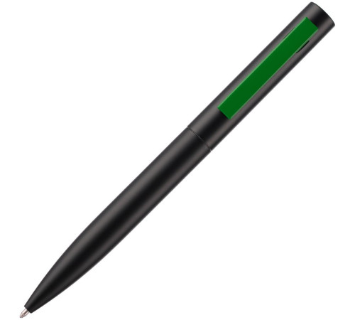 Ручка шариковая Inkolor, черная с зеленым