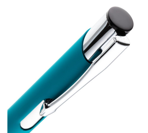 Ручка шариковая Keskus Soft Touch, бирюзовая