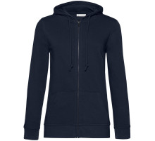 Толстовка на молнии с капюшоном женская BNC Inspire (Organic), темно-синяя