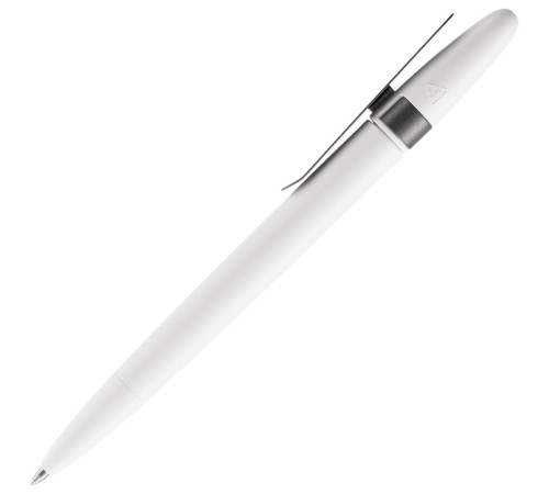 Ручка шариковая Prodir DS5 TSM Metal Clip, белая с серым