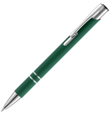 Ручка шариковая Keskus Soft Touch, зеленая