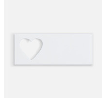 Лейбл из ПВХ с вырубкой «Сердце», белый