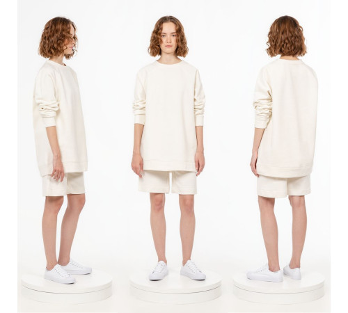 Свитшот унисекс S1, молочно-белый