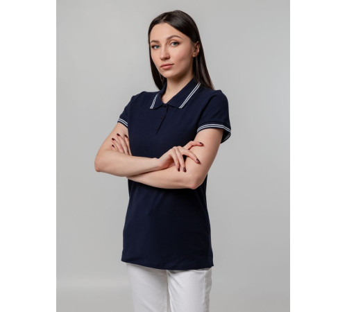 Рубашка поло женская Virma Stripes Lady, темно-синяя