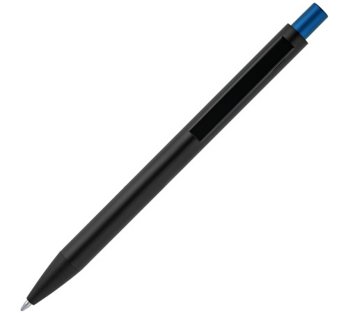 Ручка шариковая Chromatic, черная со светло-синим