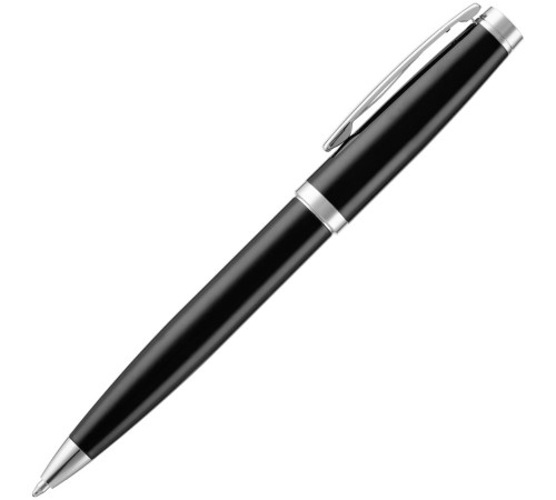 Ручка шариковая Letra Chrome, глянцевая, черная