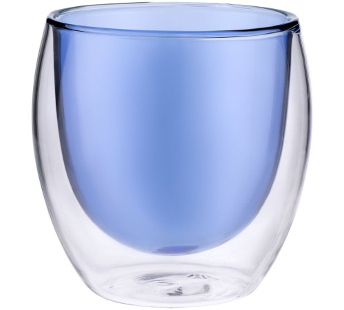 Стакан с двойными стенками Glass Bubble, синий