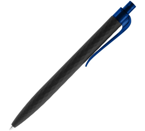 Ручка шариковая Prodir QS01 PRT-T Soft Touch, черная с синим