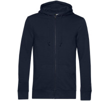 Толстовка на молнии с капюшоном унисекс BNC Inspire (Organic), темно-синяя