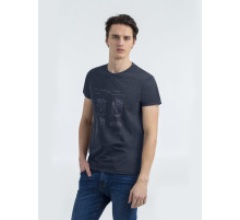 Футболка приталенная Old Patents. Lighter, синий меланж