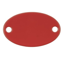 Шильдик металлический Alfa Oval, красный