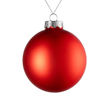 Елочный шар Finery Matt, 10 см, матовый красный