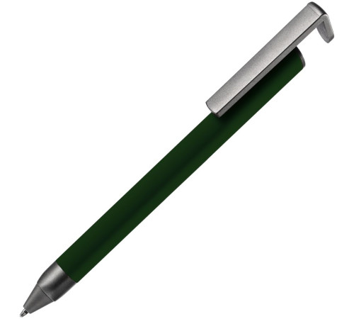 Ручка шариковая Standic с подставкой для телефона, зеленая