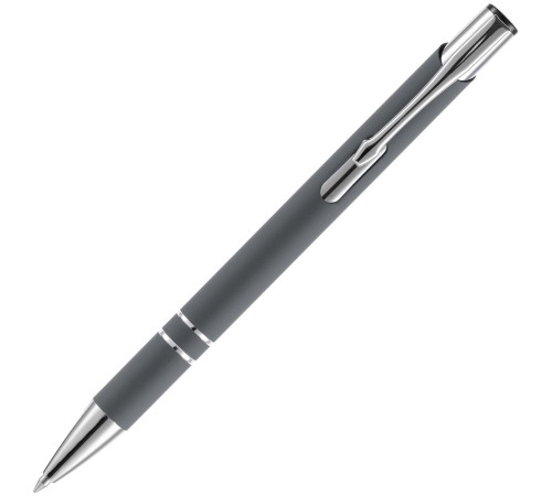 Ручка шариковая Keskus Soft Touch, серая