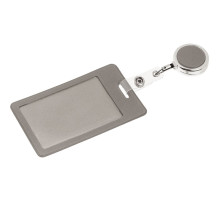 Чехол для пропуска с ретрактором Devon, серый