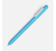 Ручка шариковая Swiper Soft Touch, голубая с белым