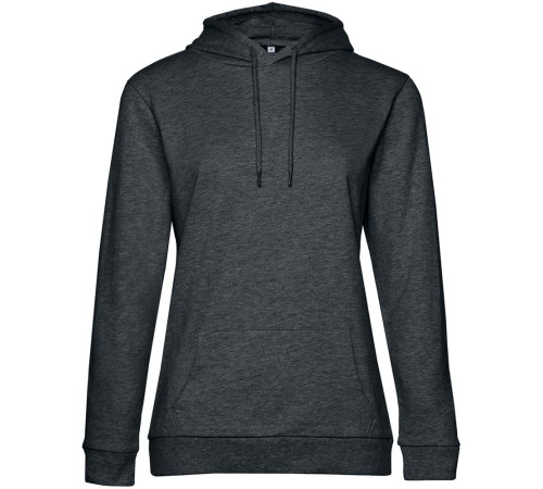 Толстовка с капюшоном женская Hoodie, серый меланж (антрацит)