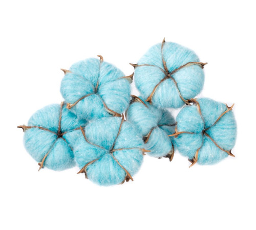 Цветок хлопка Cotton, голубой