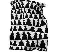 Плед «Танцующий лес», черно-белый