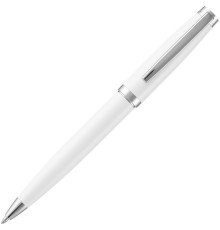 Ручка шариковая Letra Chrome, глянцевая, белая