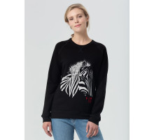 Толстовка женская «Арт-рокстар. Kiss Me», черная