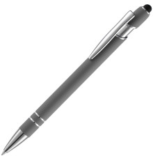 Ручка шариковая Pointer Soft Touch со стилусом, серая
