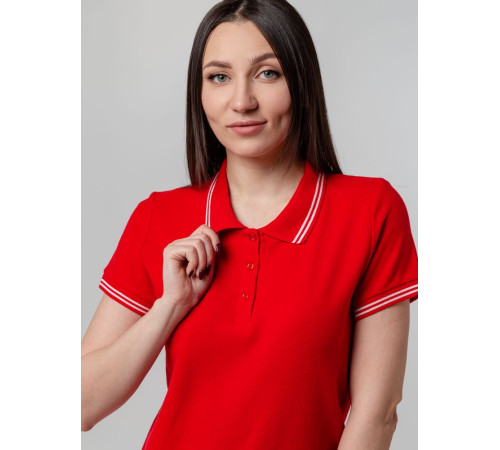 Рубашка поло женская Virma Stripes Lady, красная Рубашка поло женская Virma Stripes Lady, красная
