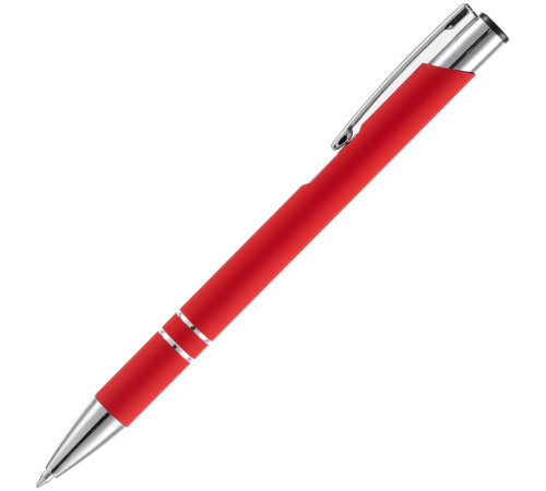 Ручка шариковая Keskus Soft Touch, красная
