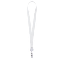 Лента для бейджа с ретрактором Retract, белая