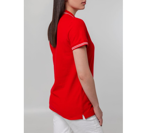 Рубашка поло женская Virma Stripes Lady, красная Рубашка поло женская Virma Stripes Lady, красная