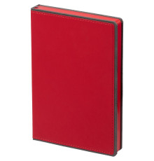 Ежедневник Frame, недатированный, красный с серым