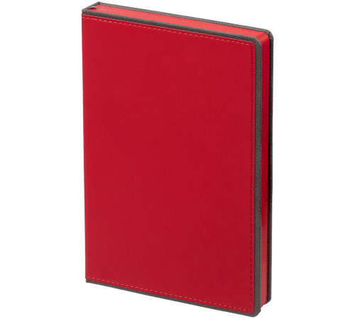 Ежедневник Frame, недатированный, красный с серым