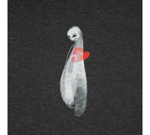 Футболка приталенная Ghost of Love, черный меланж