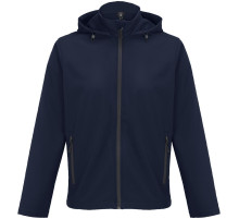 Куртка софтшелл с капюшоном мужская Race Men, темно-синяя