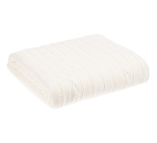 Плед Tressa, белый (молочный)