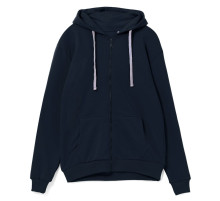 Толстовка на молнии с капюшоном Unit Siverga Heavy, темно-синяя